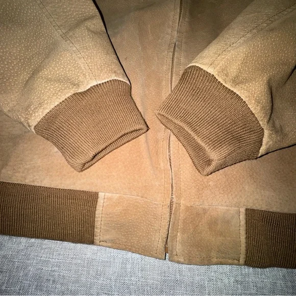 Reed Vintage Suede Leather Bomber Jacket Size M - Picture 8 of 16
